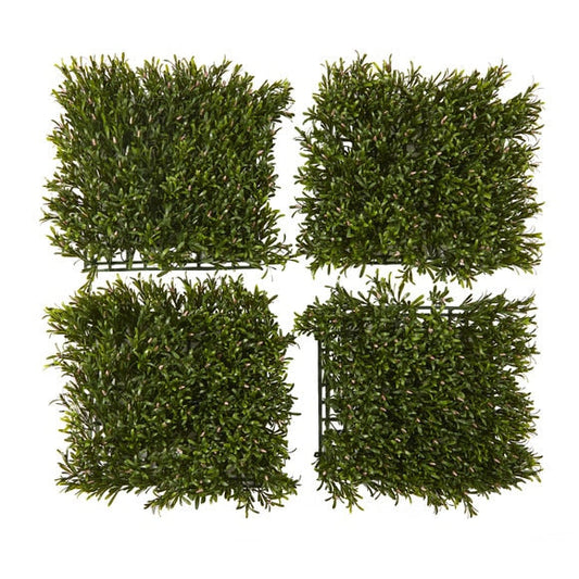 10.5” x 10.5” Rosemary Artificial Wall Mat UV Resistant (Indoor/Outdoor) (Set of 4)