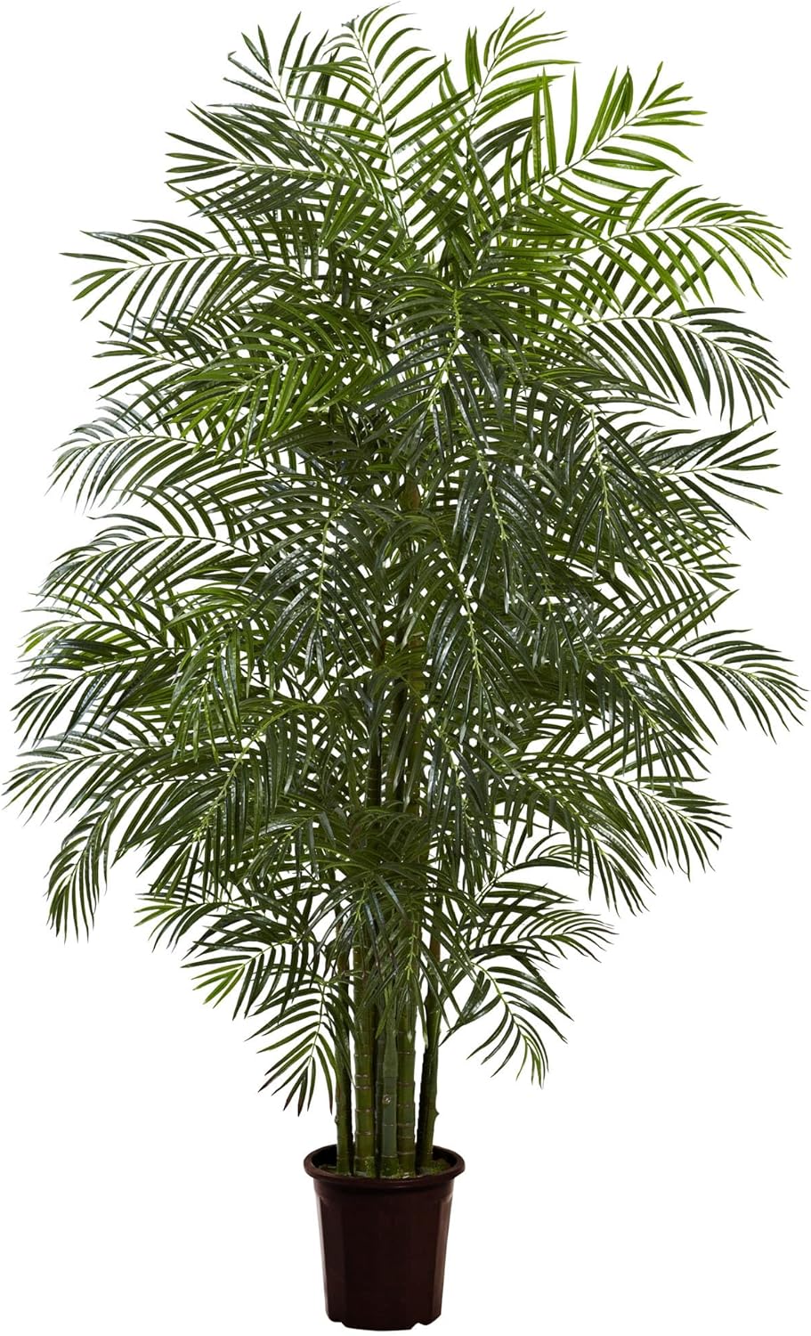 Lifelike Areca Palm Tree in a stylish wicker planter, bringing a natural, tropical feel to modern home interiors