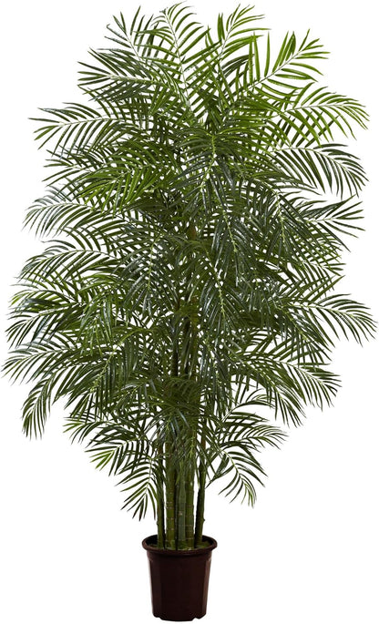 Lifelike Areca Palm Tree in a stylish wicker planter, bringing a natural, tropical feel to modern home interiors