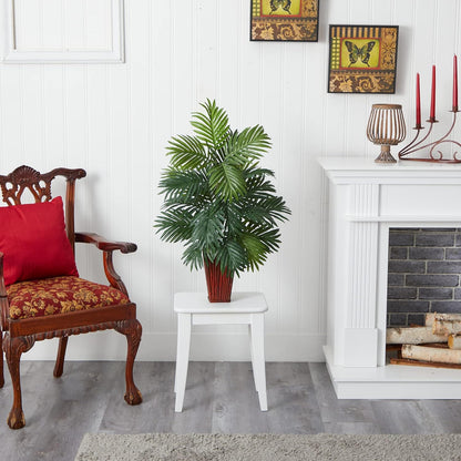 Lifelike Areca Palm plant with bamboo vase