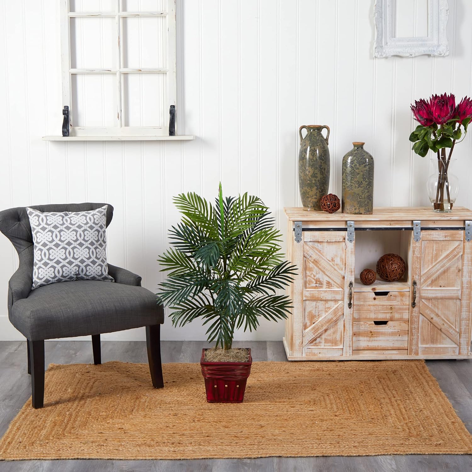 the little botanical extra large areca palm plant & basket Areca Palm in Wicker Basket