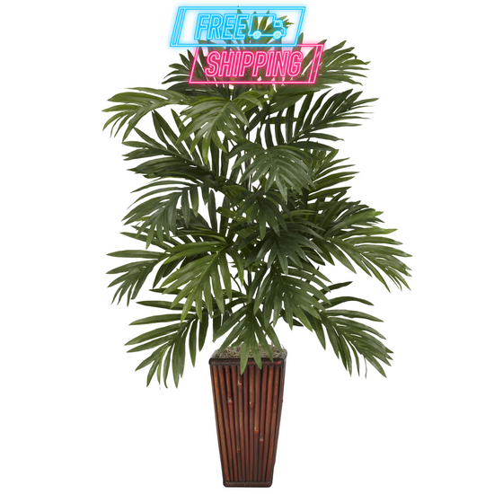 nearly natural areca palm tree Areca Palm in Bamboo Vase